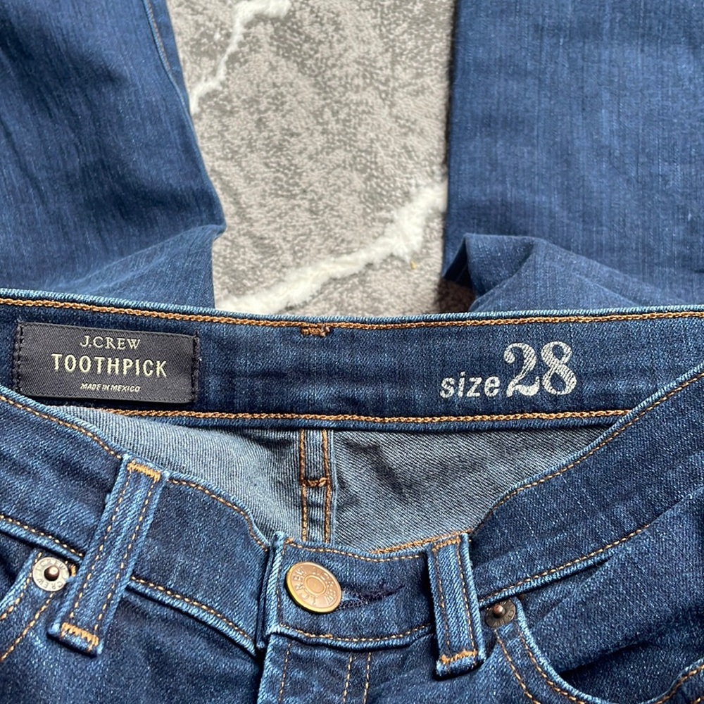 J crew toothpick skinny jeans size 28